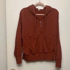 Rust Half-Zip Hoodie